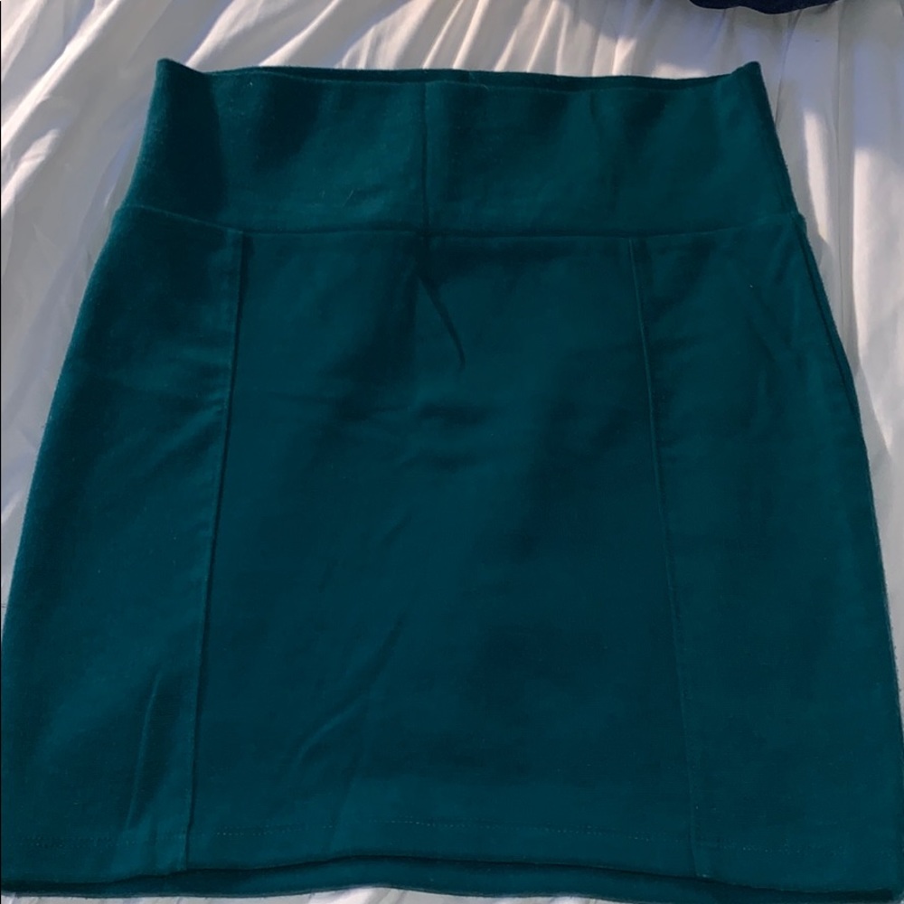 Sea foam green mini pencil skirt
